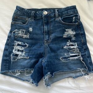 American Eagle Women’s “Ne(x)t Level Stretch” Curvy Hi-rise Shortie Jean Shorts